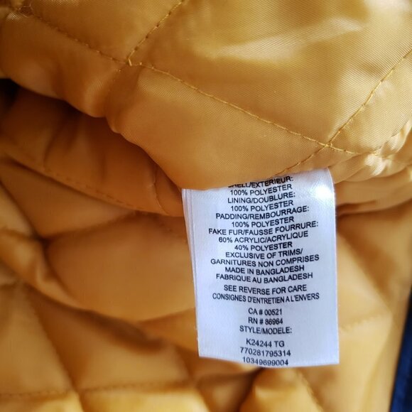 NEW Westbound Winter Parka Jacket Fur Hood Navy Blue Toggle Buttons - Picture 7 of 7